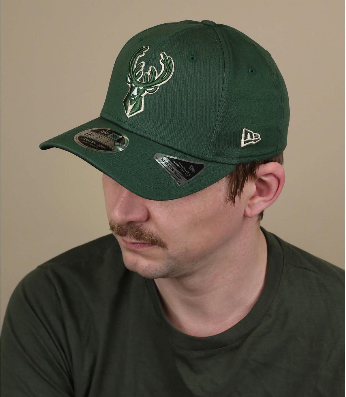 green Milwaukee Bucks cap Team 950  StretchMilwaukee Bucks